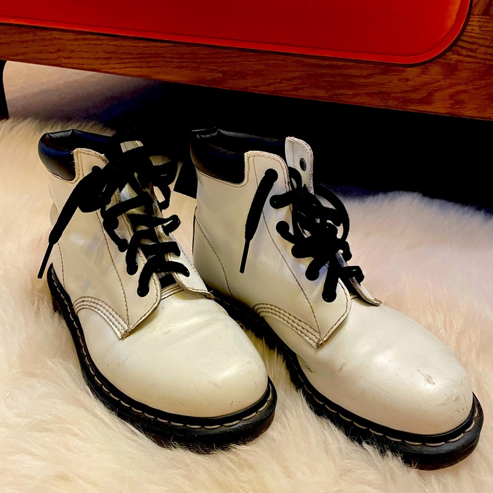 Dr Martins white boots
